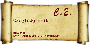 Czeglédy Erik névjegykártya