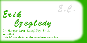 erik czegledy business card