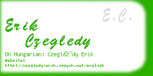 erik czegledy business card